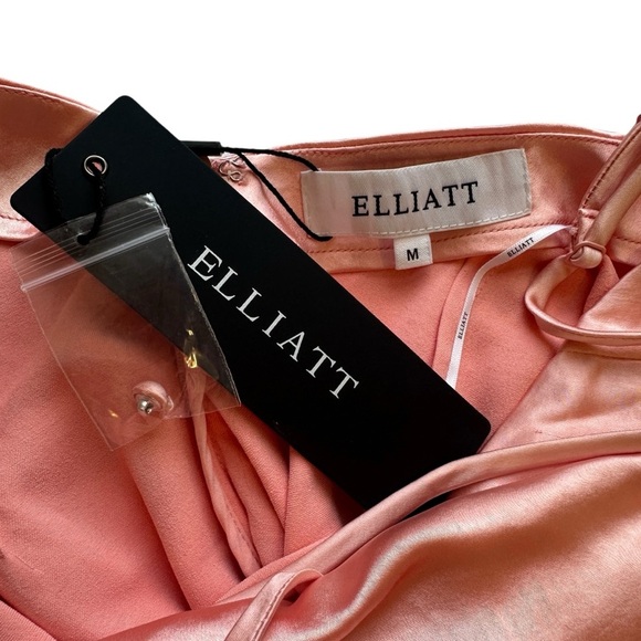 Elliatt x Revolve Cordae Midi Low Back Ruffle Dress Sherbet Pink Women’s Medium - Picture 5 of 9